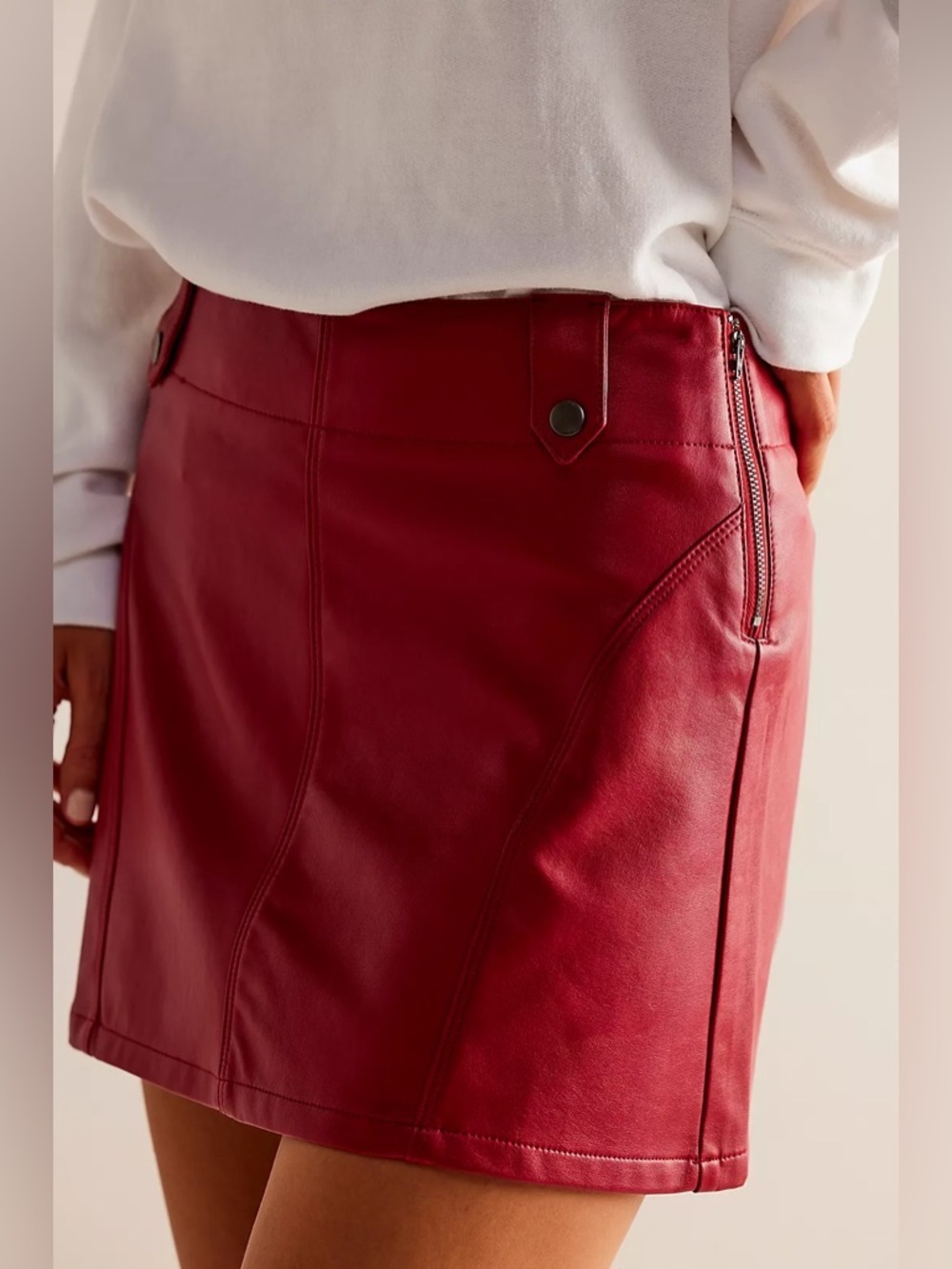 We The Free Runaway Vegan Mini Skirt